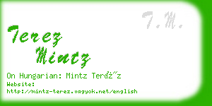 terez mintz business card